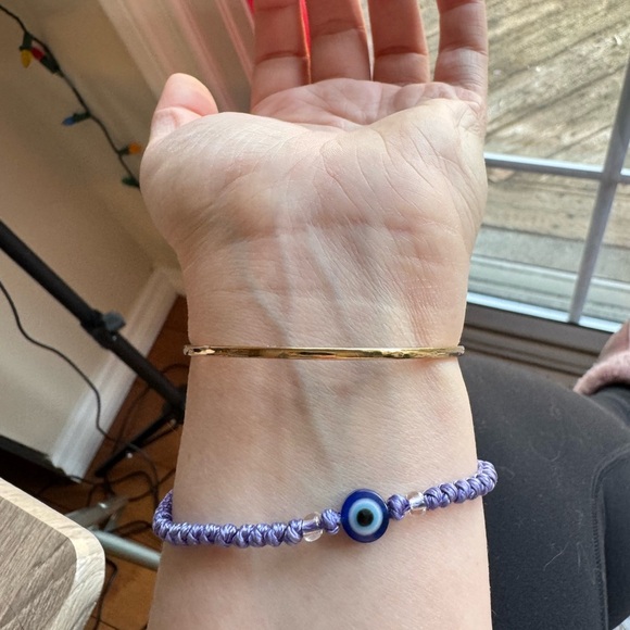 Stella and Dot Crystal Gold Bangle Bracelet - Picture 5 of 5